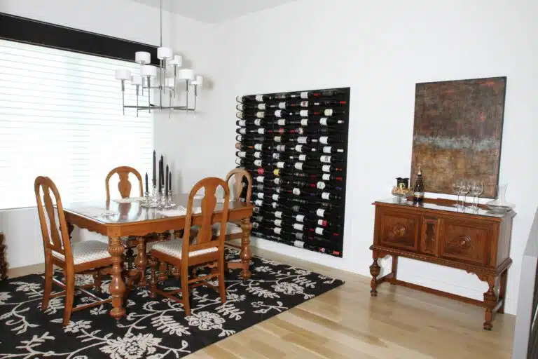 W Series 6 Wall Mounted Metal Wine Rack