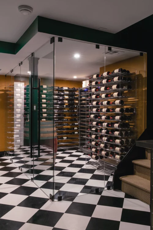 wine tower home cellar design