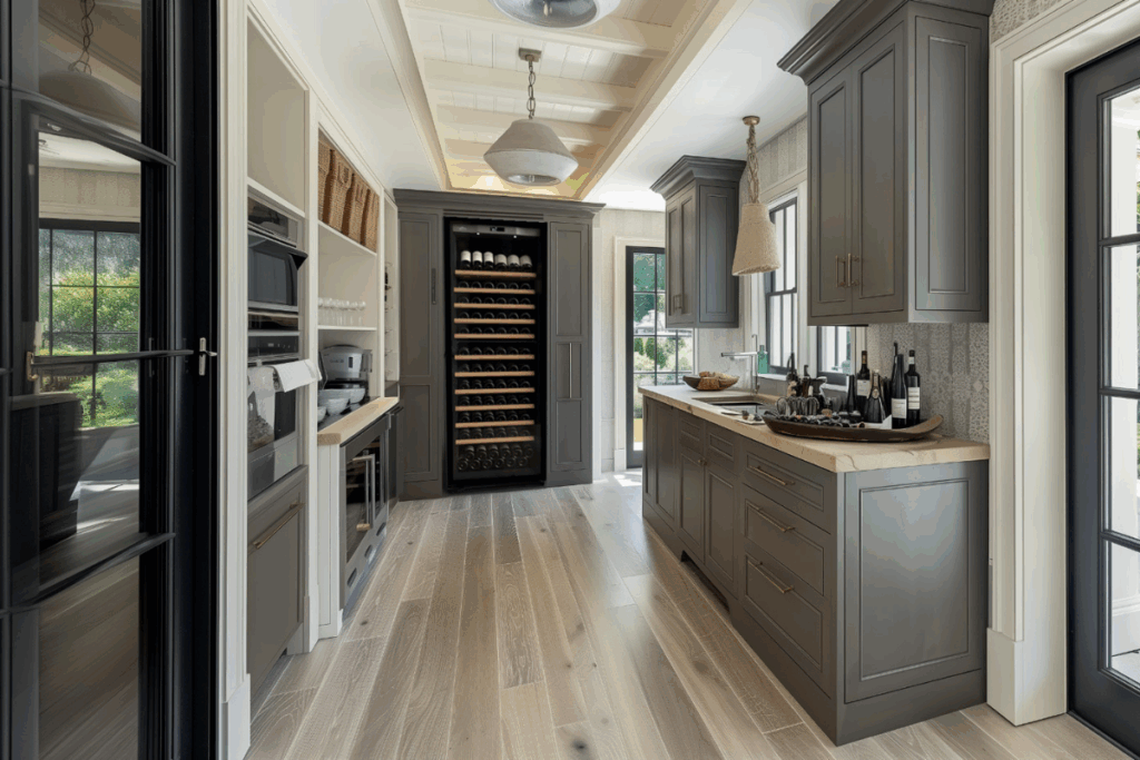 ermitage wine fridge built in kitchen