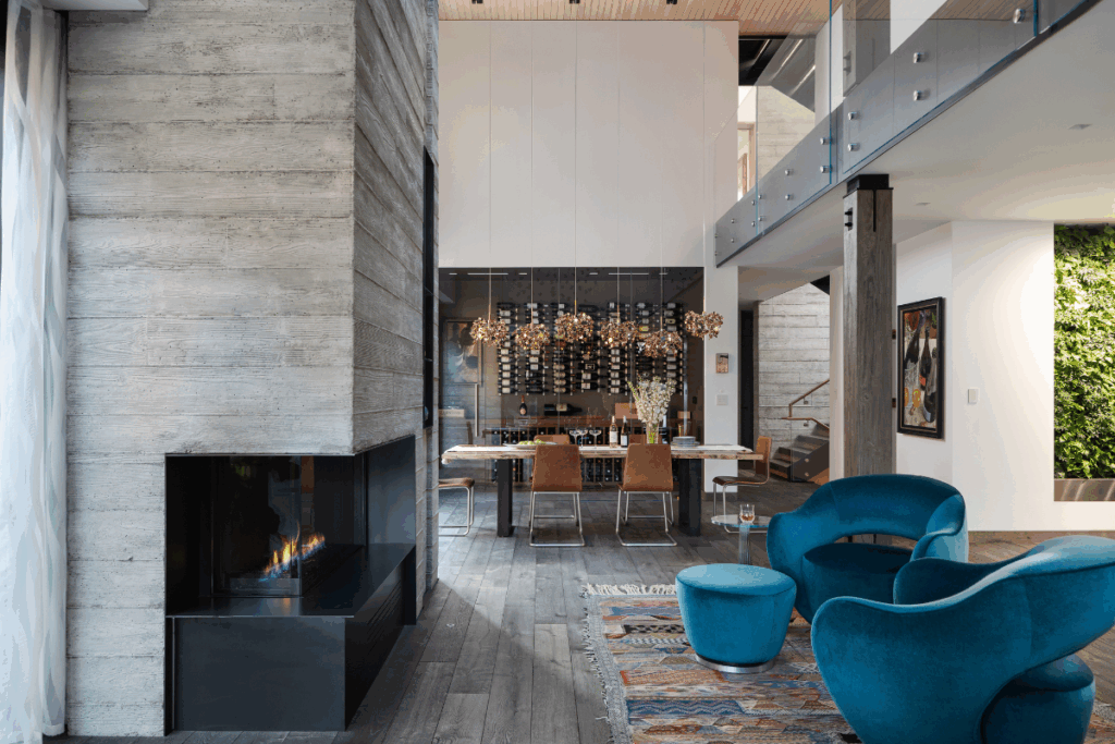 home interior industrial design style with w series racking.