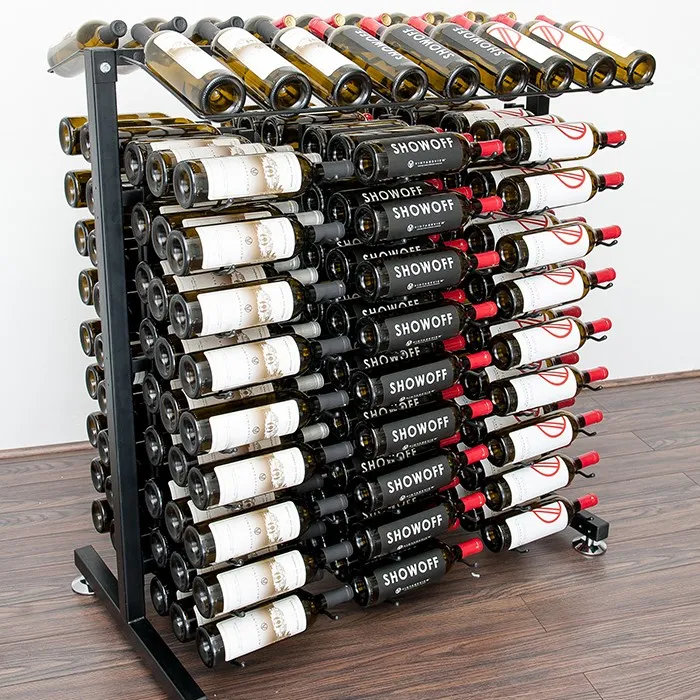 Island Display Racks Retail Wine Storage in Metal VintageView