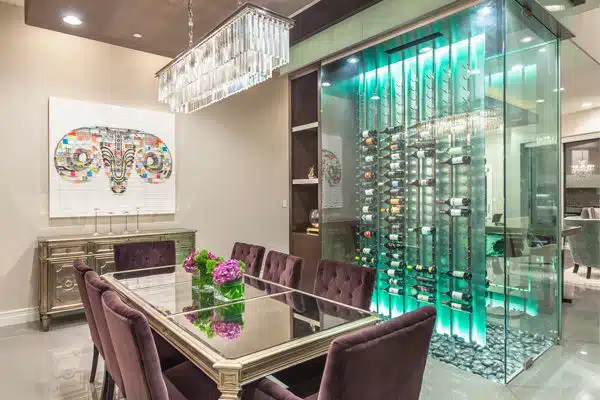 Chic Dining Room Wine Cellar Chic Dining Room Wine Cellar