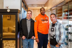 Caremelo Anthony's Vino Pins Wine Room designed by Joseph & Curtis