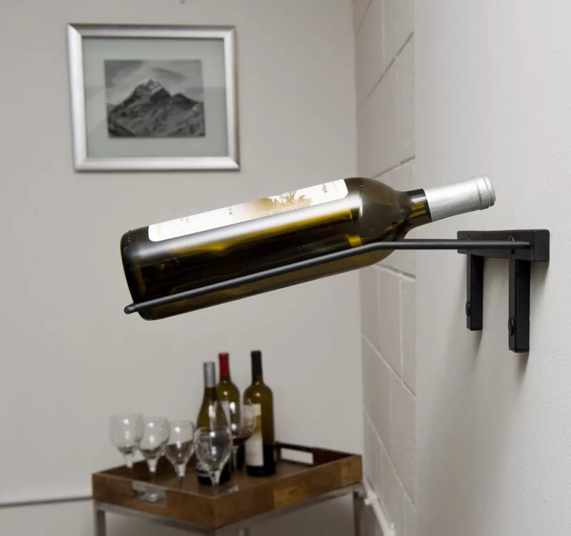 W Series Presentation Row 3 Metal Wine Rack in Satin Black Finish