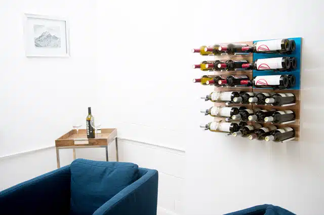 Au Naturel Grain & Rod Metal and Wood Wine Rack Panel Kit with Custom Painted Panel Au Naturel Grain & Rod Metal and Wood Wine Rack Panel Kit with Custom Painted Panel