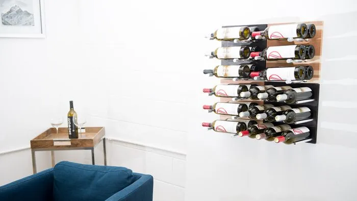 Metal Wood Wall Mounted Wine Racks Vintageview Storage Metal Wood Wall Mounted Wine Racks