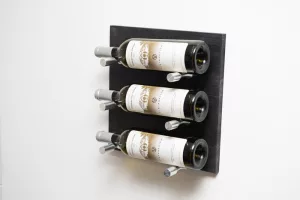 Grain: Midnight / Rod: Silver ... Grain & Rod Metal and Wood 3 Bottle Wine Rack Board Grain & Rod Metal and Wood 3 Bottle Wine Rack Board