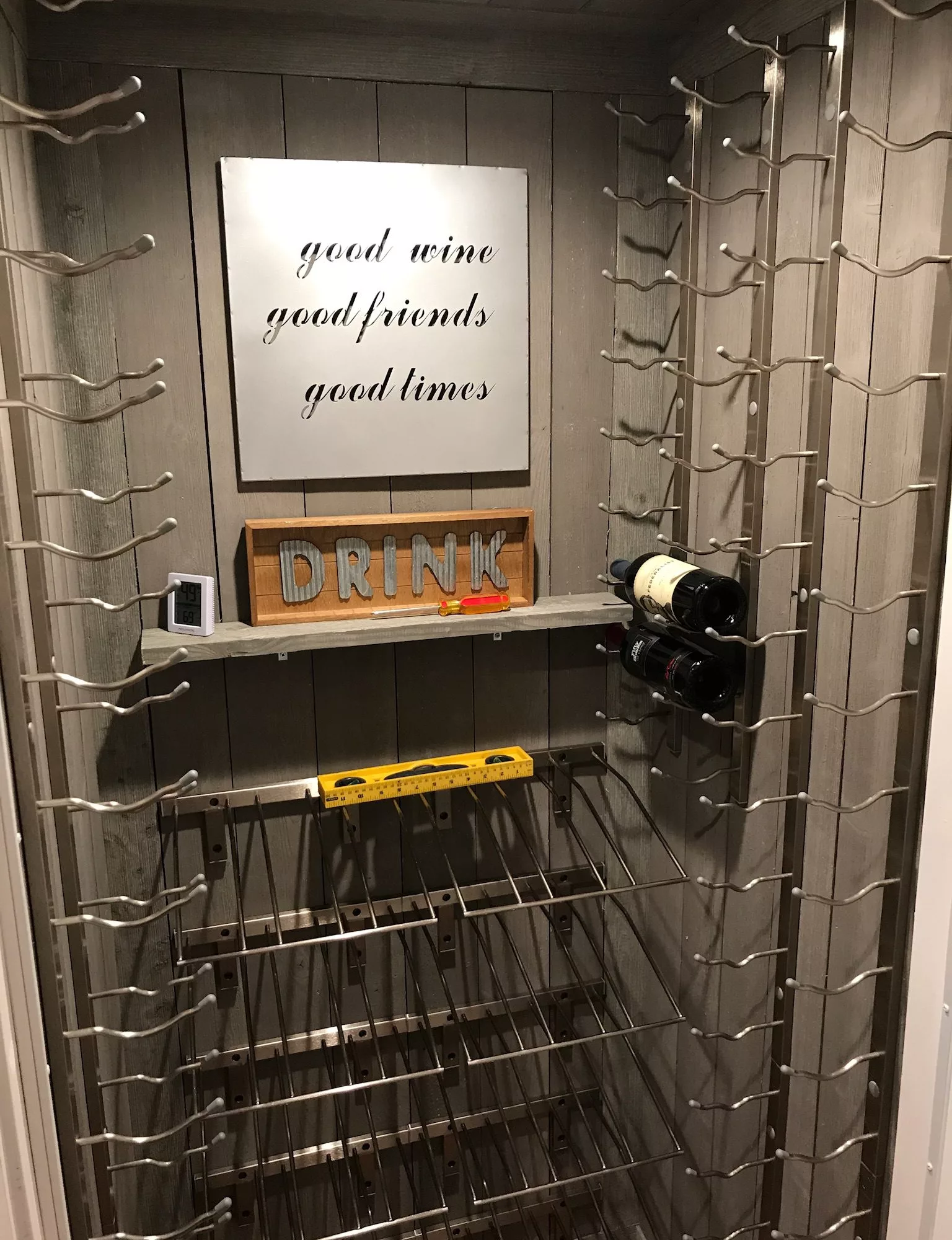 Turning a water heater closet into a custom wine cellar in Coral Gables, Fl (DIY)