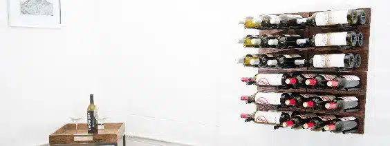 Grain + Rod Metal and Wood Wine Wall