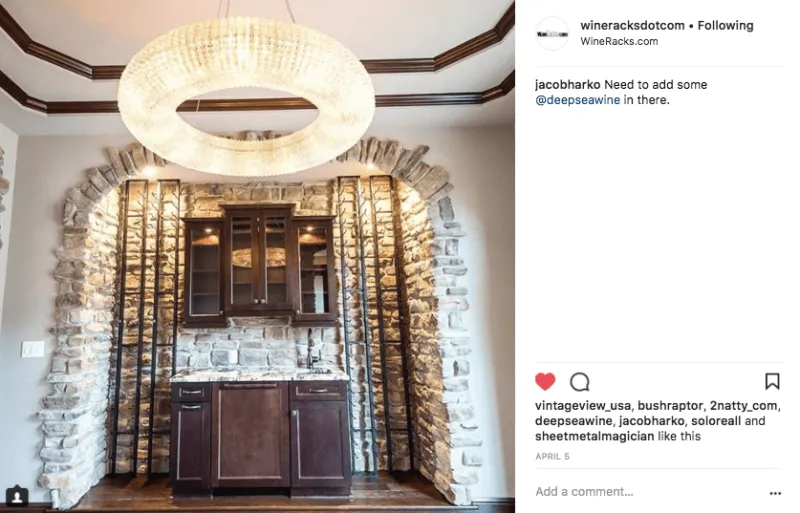 WineRacksDOTcom custom wine cellar