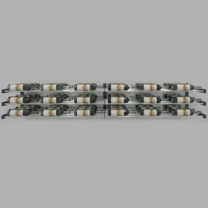 Evolution Series Wine Wall 15” with Extension Kit (54 bottles) with Chrome Wine Rods