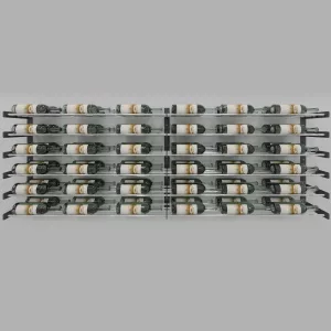 Evolution Series Wine Wall 30” with Extension Kit (72 bottles) with Chrome Wine Rods