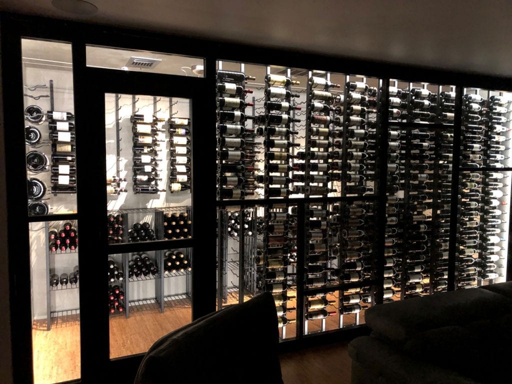 Residential Wine Cellar with Wine Lockers