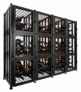 Matte Black finish | 192 bottles Case & Crate 192 bottle wine locker