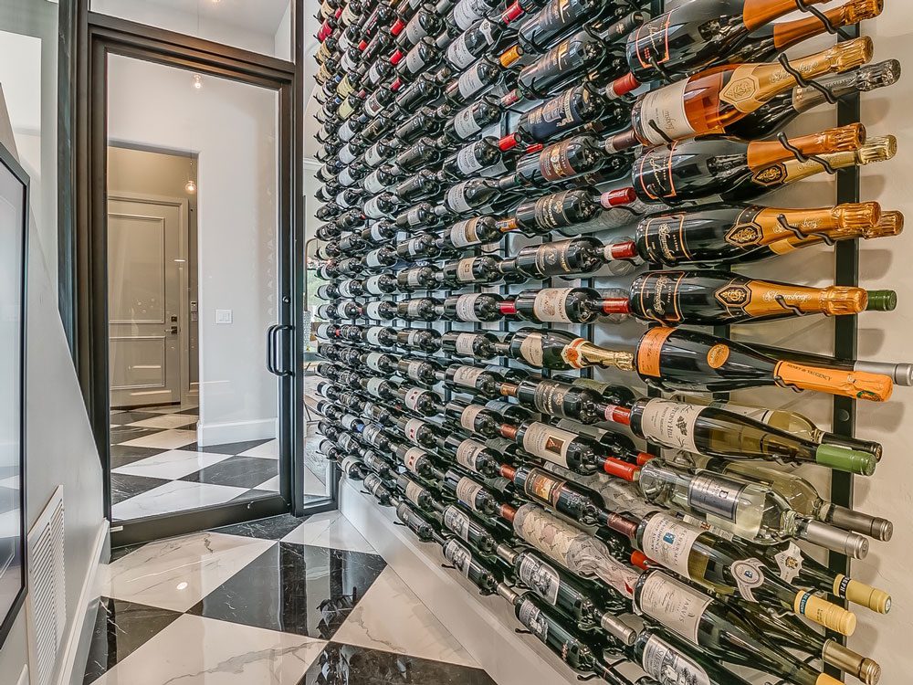 Custom wine cellar by Bill Roberts Custom Homes Edmond Oklahoma