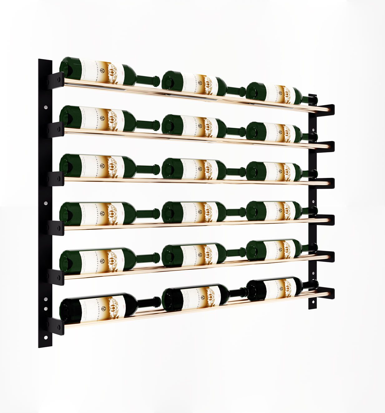 VintageView Wine Wall Metal Wall Mounted Wine Rack System