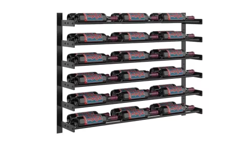 Evolution Wine Wall wall mounted metal wine rack system