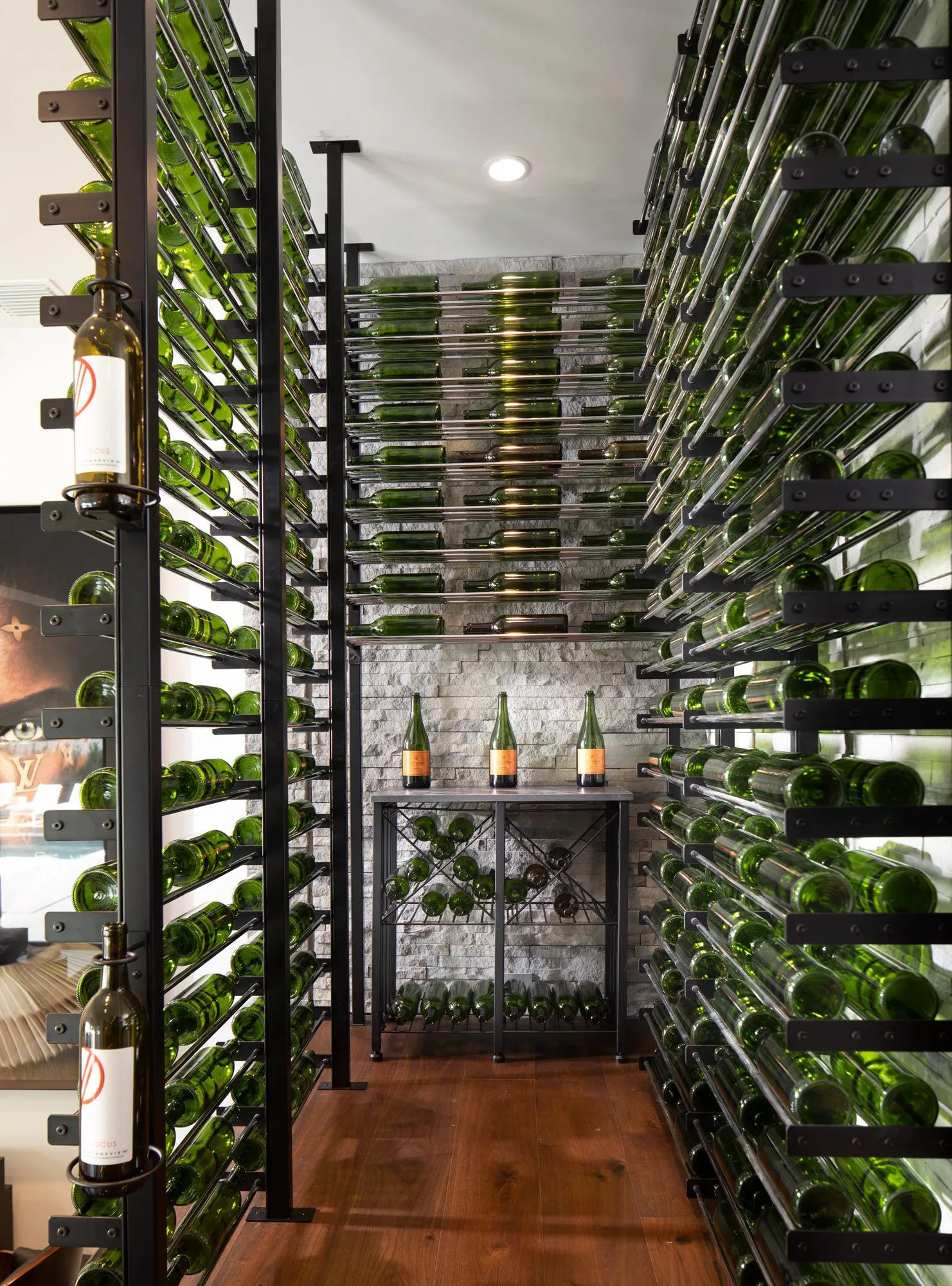 The Wine Feature at The New American Remodel 2021 by E2 Homes