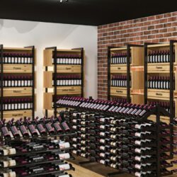 Evolution Island Display Freestanding Wine Rack