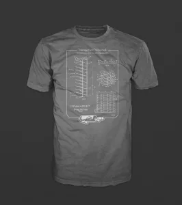 VintageView Modern Wine Cellar Blueprint T-Shirt VintageView Modern Wine Cellar Blueprint T-Shirt