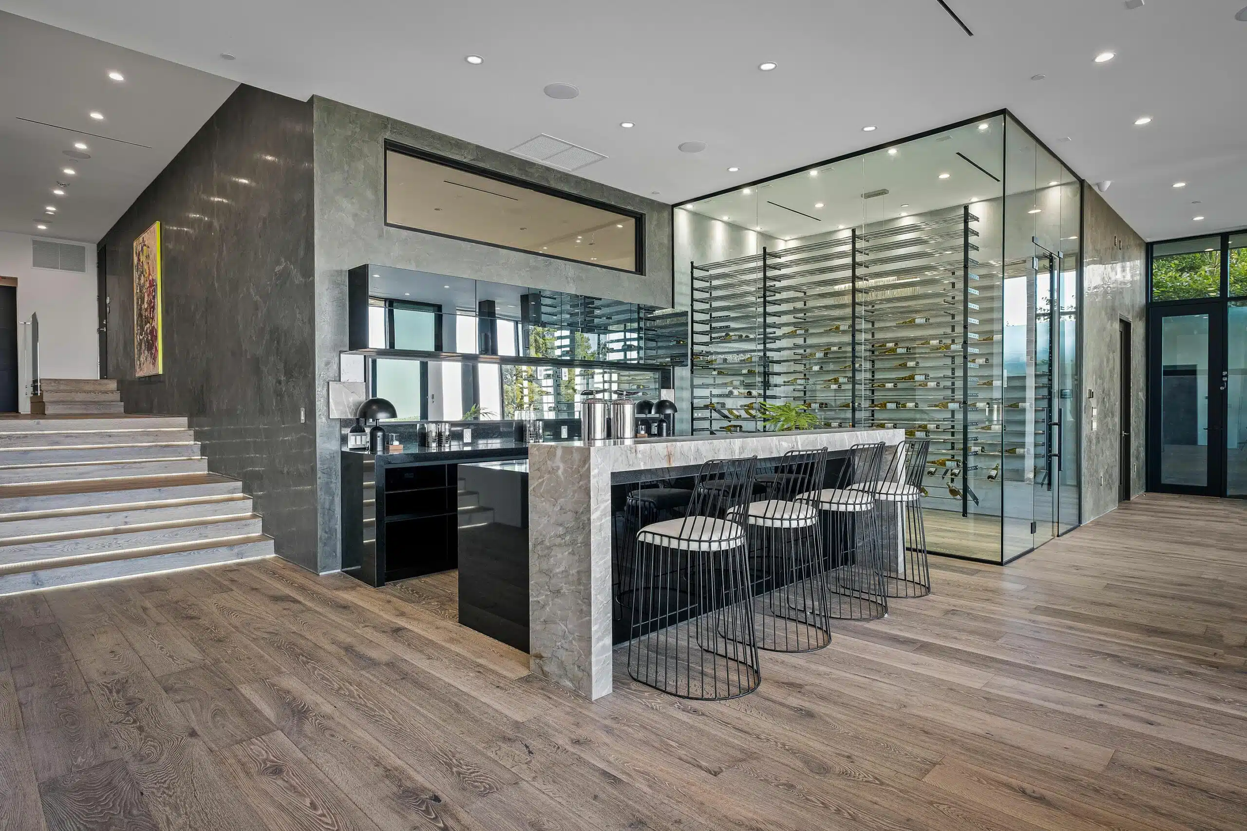 Evolution Wine Wall Wall Mounted Metal Wine Rack