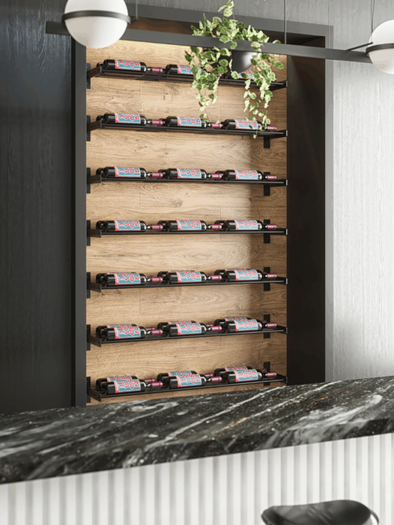 Wine wall individual racks
