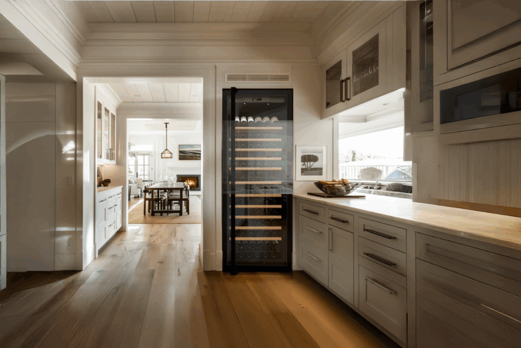 ermitage wine fridge in kitchen