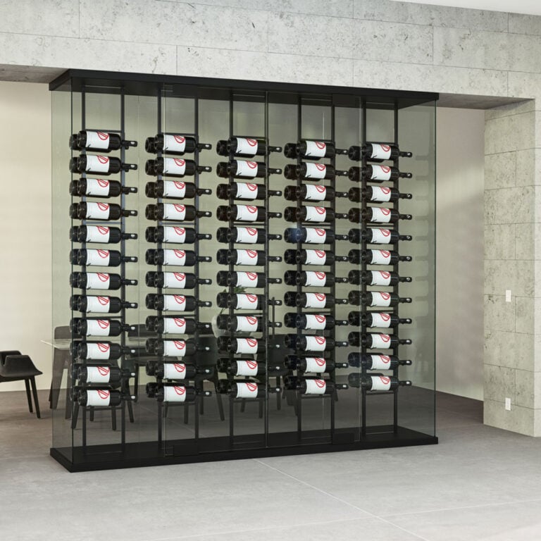 W Series Frame Big 10, shown in a glass wine room.