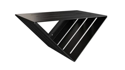 forged custom wine rack close up