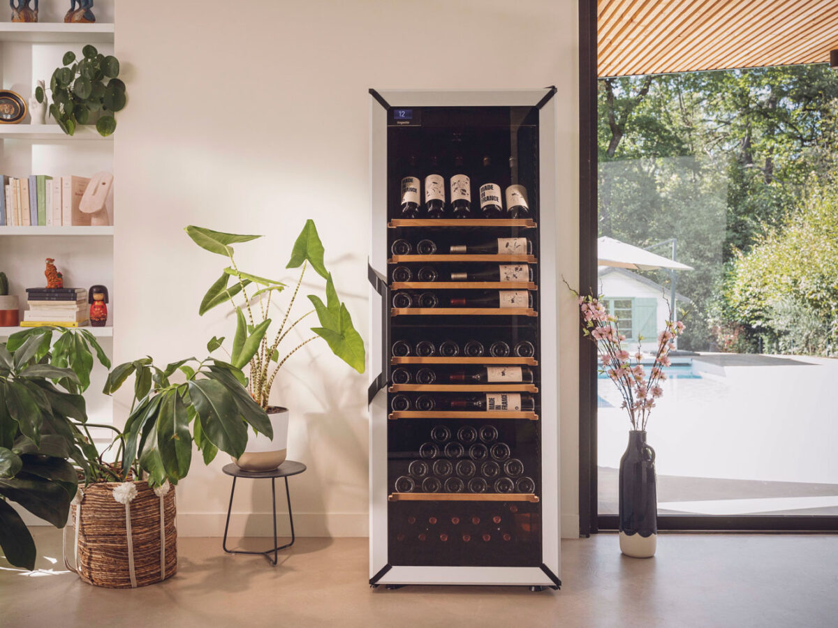 Goguette Wine Fridge in a Living Room.