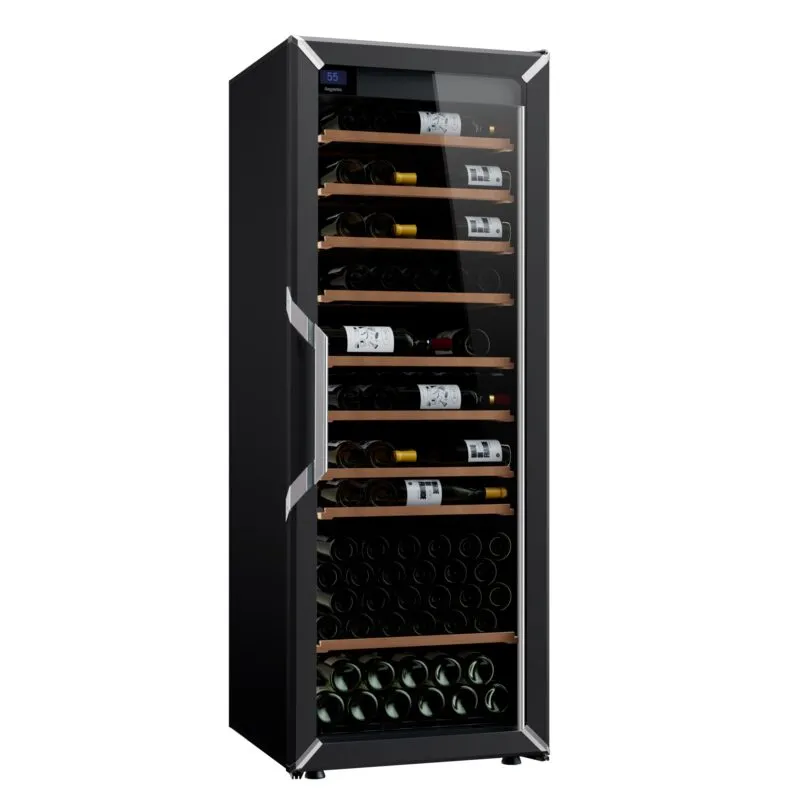 A cutout image of a Goguette wine fridge.
