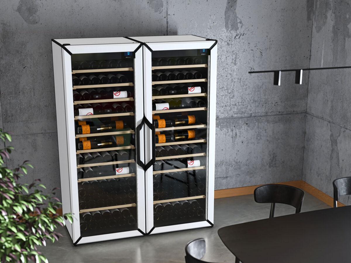 Goguette Large Wine Fridges, side-by-side in a restaurant.