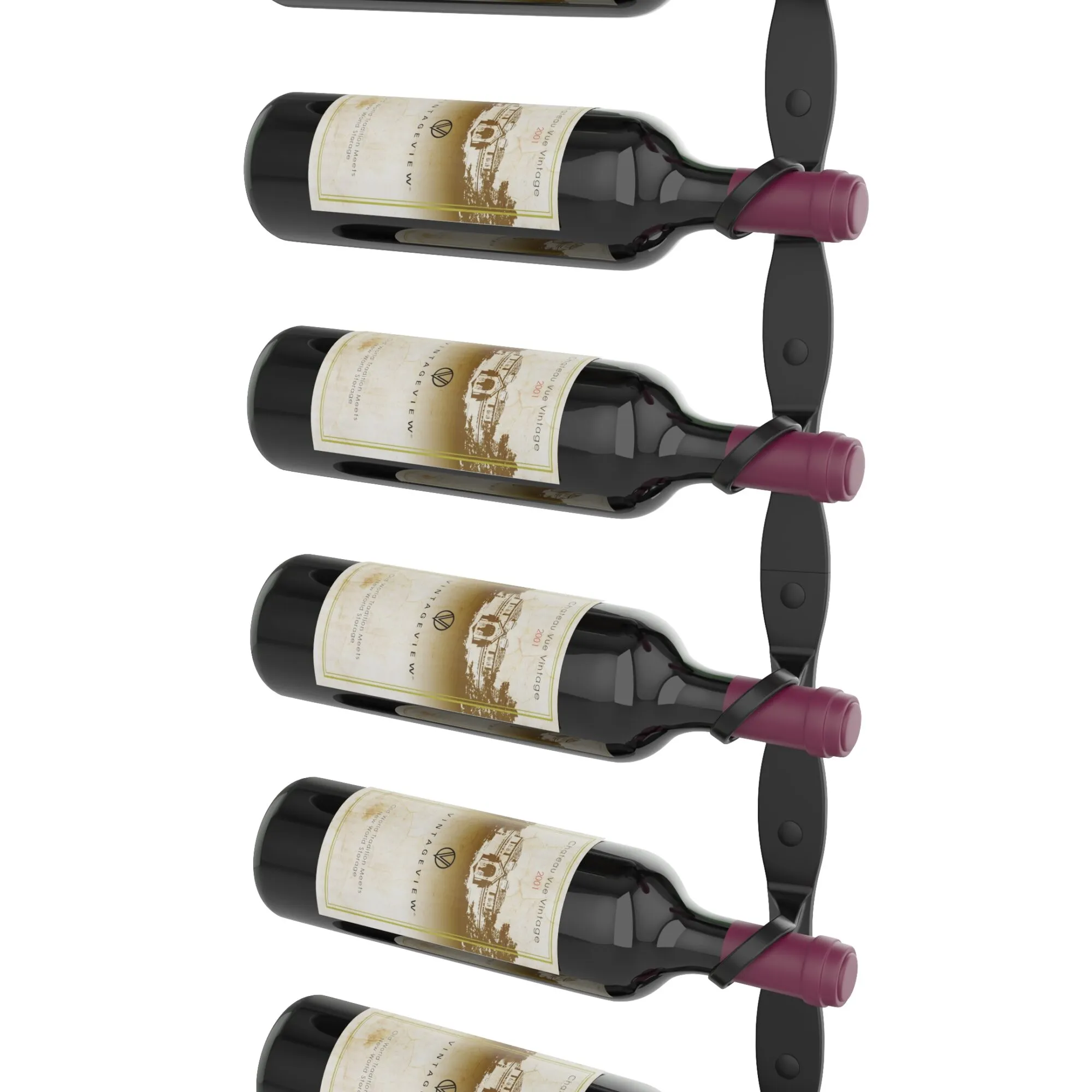 Helix Single 30 (minimalist wall mounted metal wine rack kit) Modern