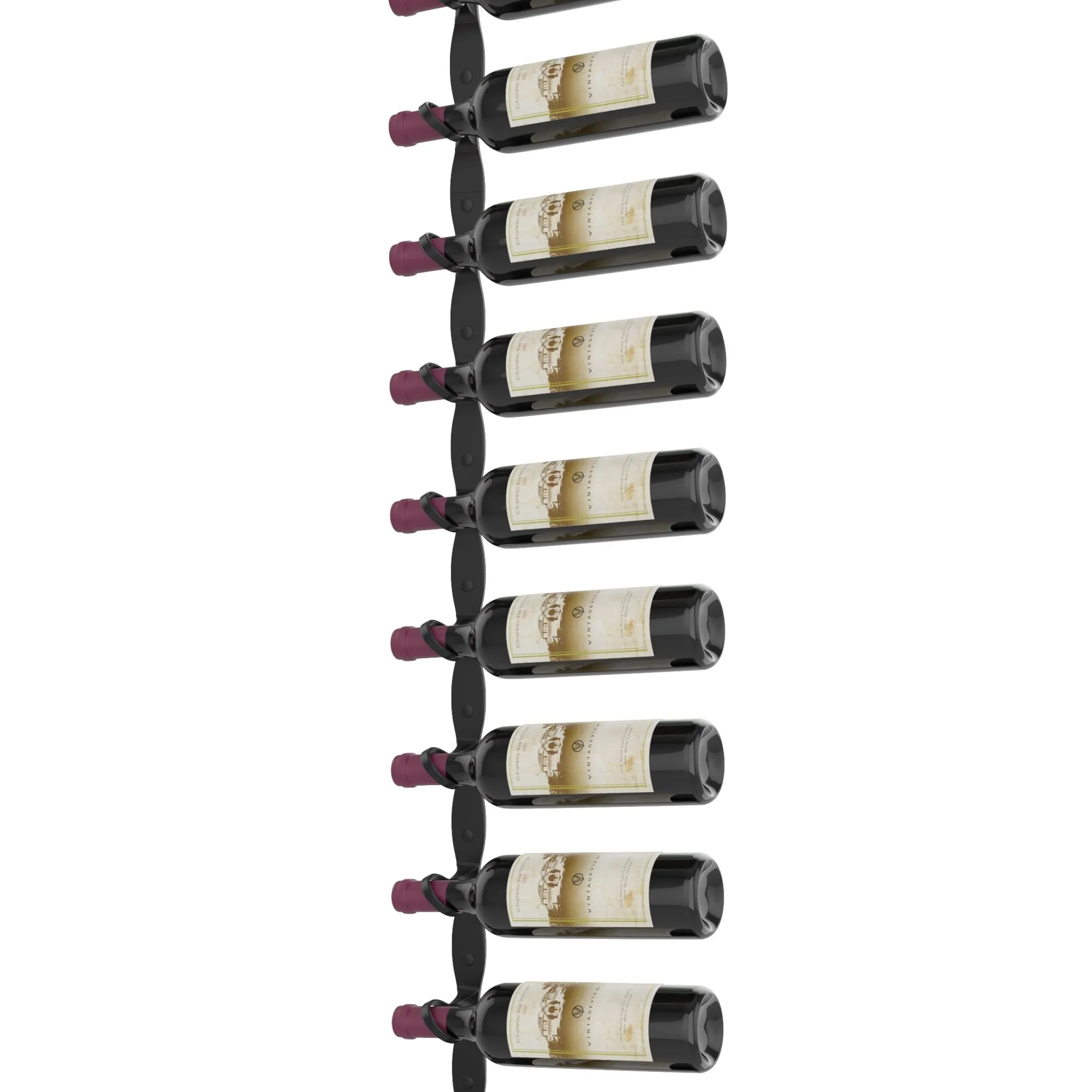 Helix Single 60 (minimalist wall mounted metal wine rack kit) Modern