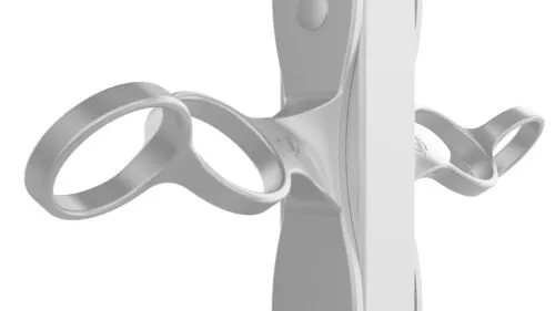 helix dual post close up in cool gray