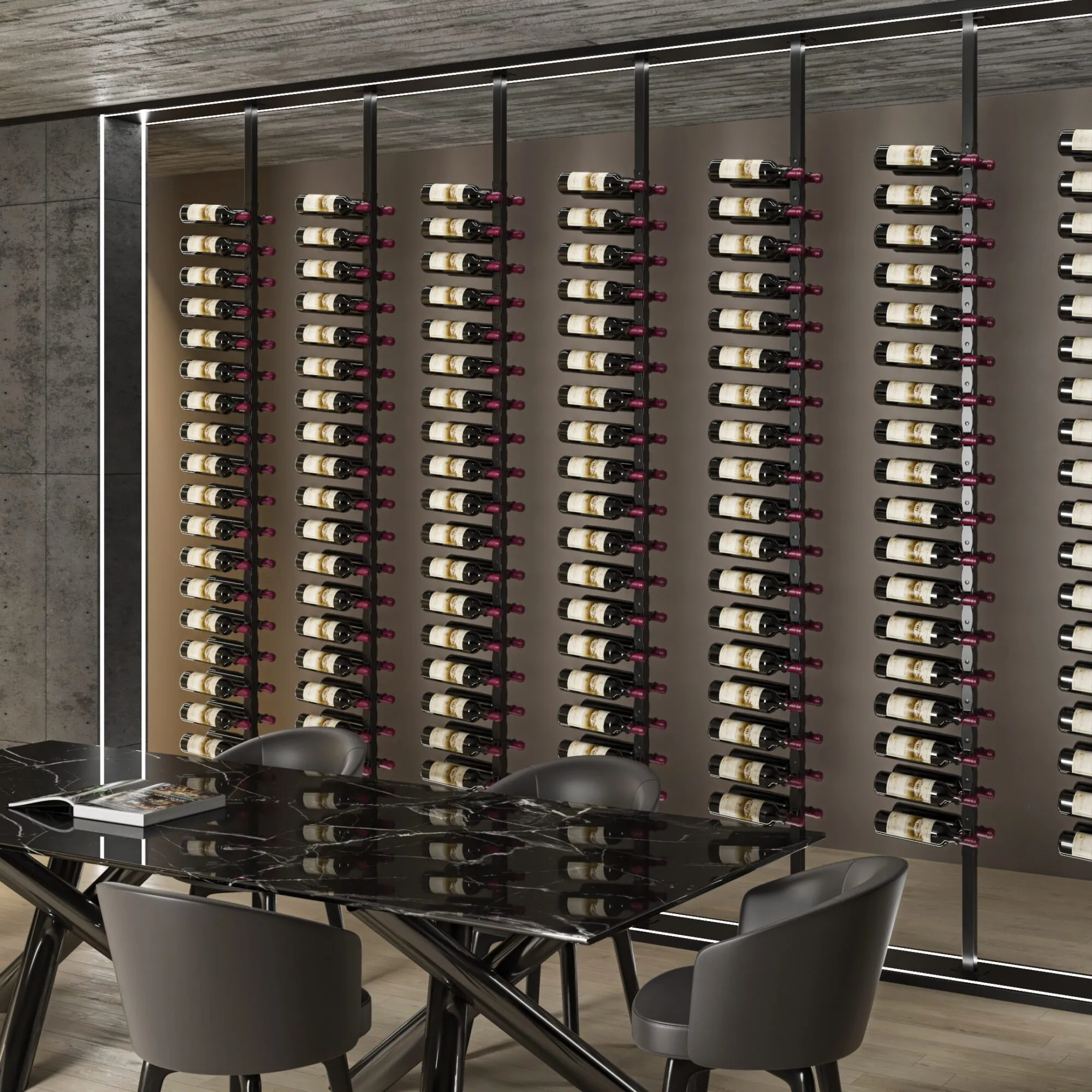 Helix Double Sided Wine Rack Post Kit 10 floortoceiling