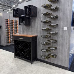 A Forged Custom Wine Cabinet shown at the International Builders Show
