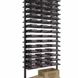 Evolution Low Profile Post Shelf Combo Kit 10 (ultra slim floor-to-ceiling wine rack system) - Matte Black, Triple