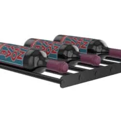 Evolution Low Profile Label Forward Row (floor-to-ceiling Wine Rack Post accessory) - Matte Black, 1 Column, Triple
