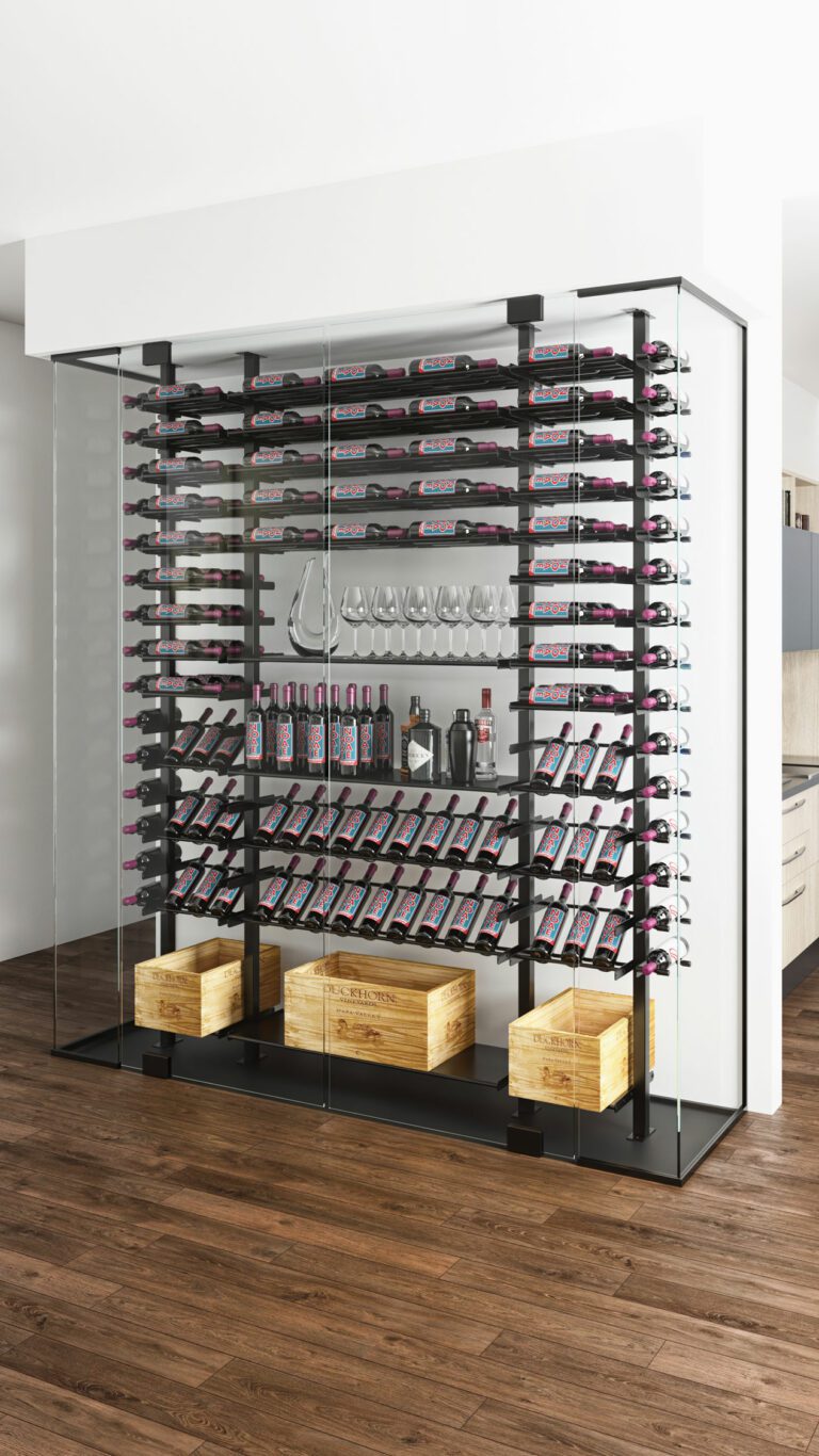 VintageView Evolution Low Profile Floor to Ceiling Modern Wine Rack