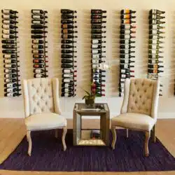 W Series 6 Wall Mounted Metal Wine Rack
