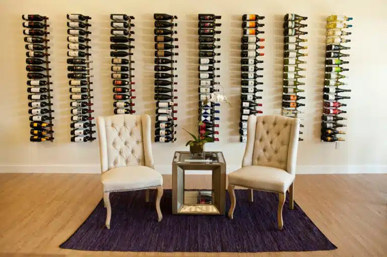 W Series 6 Wall Mounted Metal Wine Rack