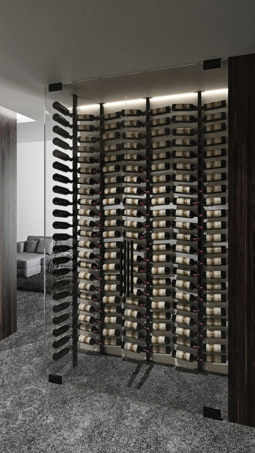 Helix Dual 20 (minimalist wall mounted metal wine rack kit) by