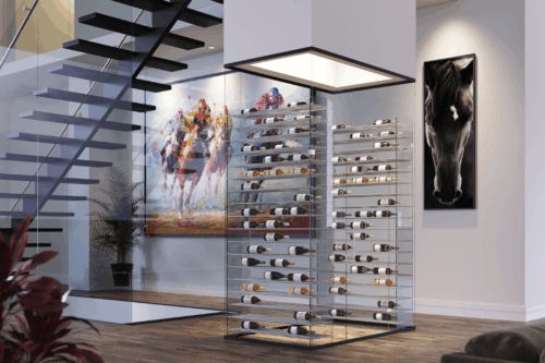 3d rendering of wine tower interior design