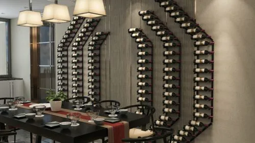 Vino Pins Flex Wall Mounted Metal Wine Rack