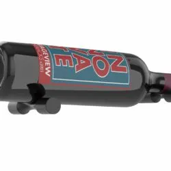 Vino Pins 1 (wall mounted metal wine rack peg) - Matte Black, Wood/Stud