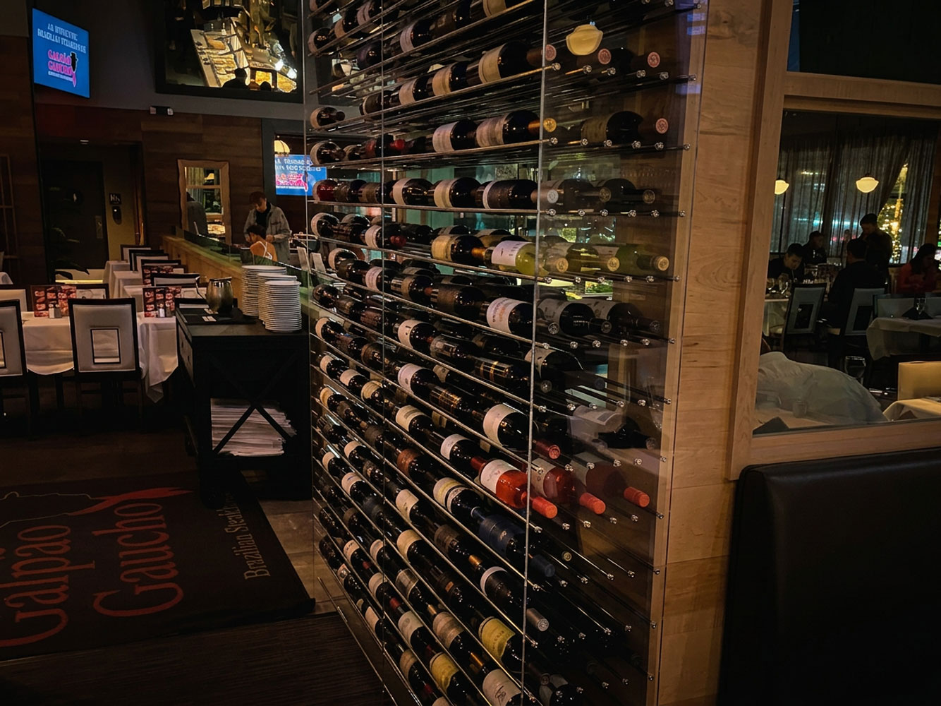 Steakhouse with a Wine Rack by VintageView