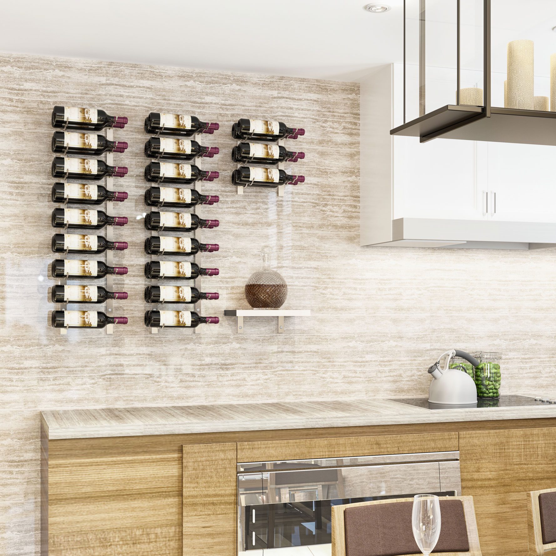 Wall mounted wine shelves hot sale