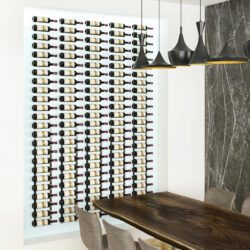 W Series 8 Wall Mounted Metal Wine Rack