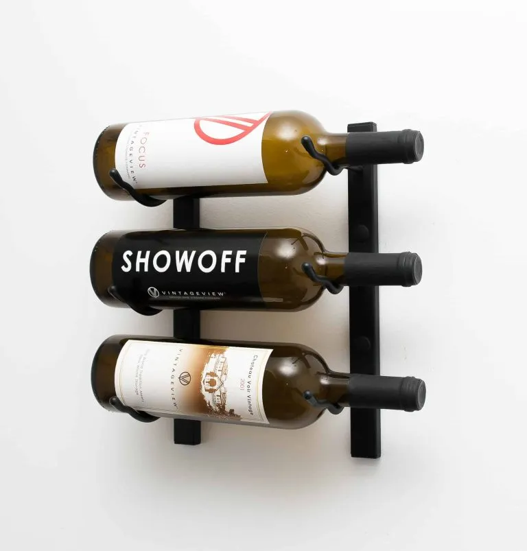 W Series Wine Rack 1 (modern wall mounted metal bottle storage